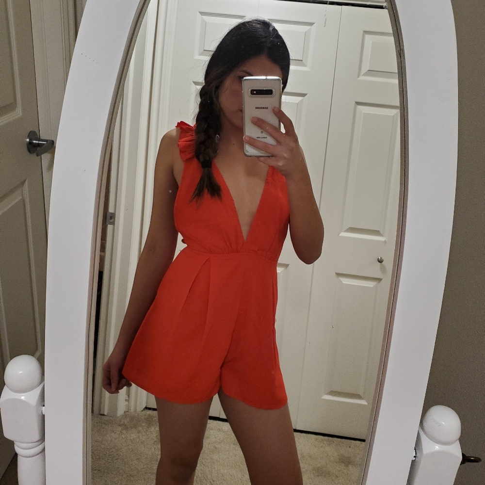 Elegant Red Jumpsuit romper